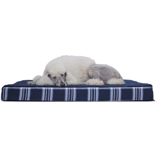 Furhaven Pet Ultra Plush Deluxe Egg-Crate Orthopedic Mat Dog Bed with Water-Resistant Base, Medium, Chocolate Furhaven Pet Ultra Plush Deluxe Egg-Crate Orthopedic Mat Dog Bed with Water-Resistant Base, Medium, Chocolate