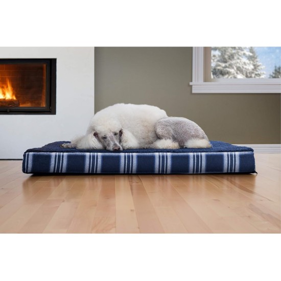 Furhaven Pet Ultra Plush Deluxe Egg-Crate Orthopedic Mat Dog Bed with Water-Resistant Base, Medium, Chocolate Furhaven Pet Ultra Plush Deluxe Egg-Crate Orthopedic Mat Dog Bed with Water-Resistant Base, Medium, Chocolate