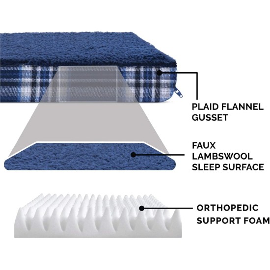 Furhaven Pet Ultra Plush Deluxe Egg-Crate Orthopedic Mat Dog Bed with Water-Resistant Base, Medium, Chocolate Furhaven Pet Ultra Plush Deluxe Egg-Crate Orthopedic Mat Dog Bed with Water-Resistant Base, Medium, Chocolate