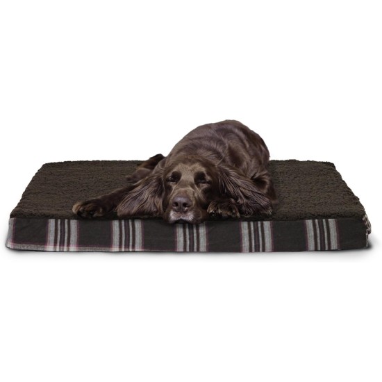 Furhaven Pet Ultra Plush Deluxe Egg-Crate Orthopedic Mat Dog Bed with Water-Resistant Base, Medium, Chocolate Furhaven Pet Ultra Plush Deluxe Egg-Crate Orthopedic Mat Dog Bed with Water-Resistant Base, Medium, Chocolate