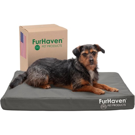 Furhaven Pet Ultra Plush Deluxe Egg-Crate Orthopedic Mat Dog Bed with Water-Resistant Base, Medium, Chocolate Furhaven Pet Ultra Plush Deluxe Egg-Crate Orthopedic Mat Dog Bed with Water-Resistant Base, Medium, Chocolate