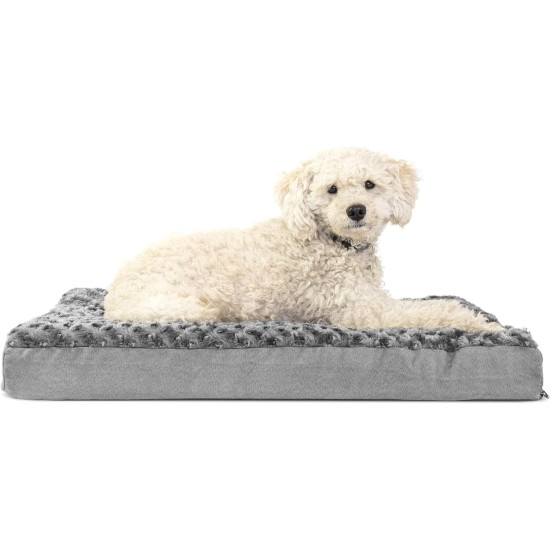 Furhaven Pet Ultra Plush Deluxe Egg-Crate Orthopedic Mat Dog Bed with Water-Resistant Base, Medium, Chocolate Furhaven Pet Ultra Plush Deluxe Egg-Crate Orthopedic Mat Dog Bed with Water-Resistant Base, Medium, Chocolate