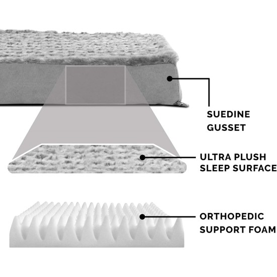 Furhaven Pet Ultra Plush Deluxe Egg-Crate Orthopedic Mat Dog Bed with Water-Resistant Base, Medium, Chocolate Furhaven Pet Ultra Plush Deluxe Egg-Crate Orthopedic Mat Dog Bed with Water-Resistant Base, Medium, Chocolate