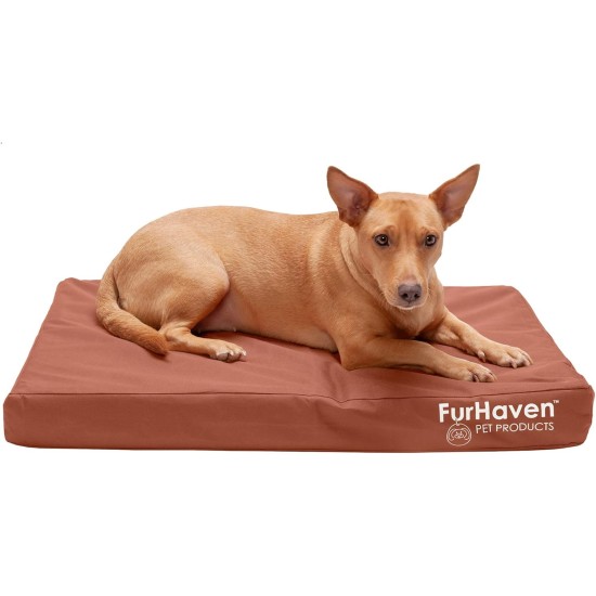 Furhaven Pet Ultra Plush Deluxe Egg-Crate Orthopedic Mat Dog Bed with Water-Resistant Base, Medium, Chocolate Furhaven Pet Ultra Plush Deluxe Egg-Crate Orthopedic Mat Dog Bed with Water-Resistant Base, Medium, Chocolate