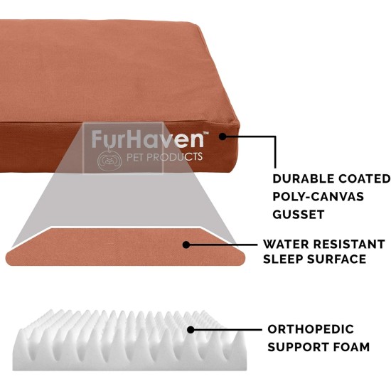 Furhaven Pet Ultra Plush Deluxe Egg-Crate Orthopedic Mat Dog Bed with Water-Resistant Base, Medium, Chocolate Furhaven Pet Ultra Plush Deluxe Egg-Crate Orthopedic Mat Dog Bed with Water-Resistant Base, Medium, Chocolate