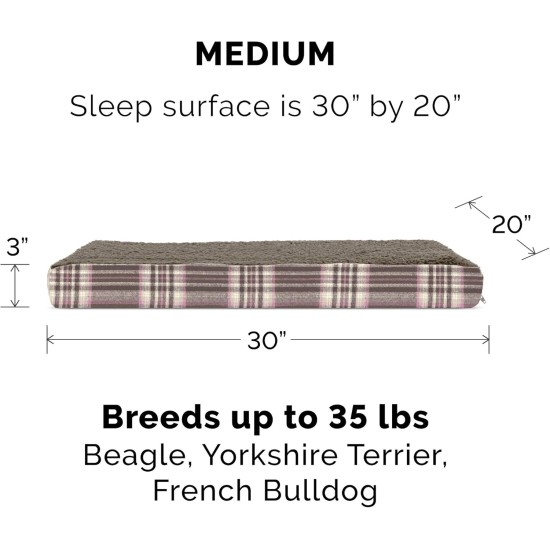 Furhaven Pet Ultra Plush Deluxe Egg-Crate Orthopedic Mat Dog Bed with Water-Resistant Base, Medium, Chocolate Furhaven Pet Ultra Plush Deluxe Egg-Crate Orthopedic Mat Dog Bed with Water-Resistant Base, Medium, Chocolate