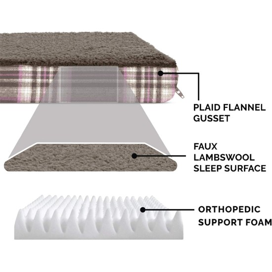 Furhaven Pet Ultra Plush Deluxe Egg-Crate Orthopedic Mat Dog Bed with Water-Resistant Base, Medium, Chocolate Furhaven Pet Ultra Plush Deluxe Egg-Crate Orthopedic Mat Dog Bed with Water-Resistant Base, Medium, Chocolate