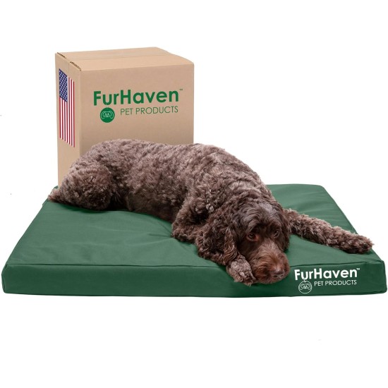 Furhaven Pet Ultra Plush Deluxe Egg-Crate Orthopedic Mat Dog Bed with Water-Resistant Base, Medium, Chocolate Furhaven Pet Ultra Plush Deluxe Egg-Crate Orthopedic Mat Dog Bed with Water-Resistant Base, Medium, Chocolate