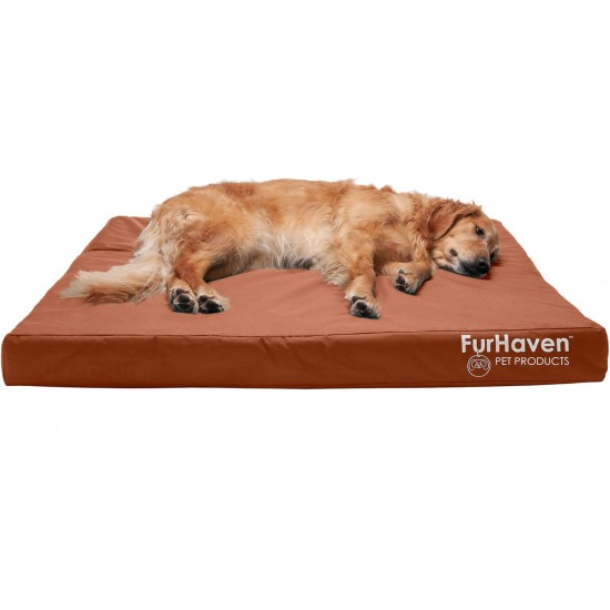 Furhaven Pet Ultra Plush Deluxe Egg-Crate Orthopedic Mat Dog Bed with Water-Resistant Base, Medium, Chocolate Furhaven Pet Ultra Plush Deluxe Egg-Crate Orthopedic Mat Dog Bed with Water-Resistant Base, Medium, Chocolate