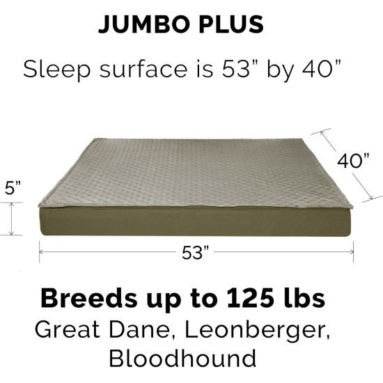 Furhaven Pet Ultra Plush Deluxe Egg-Crate Orthopedic Mat Dog Bed with Water-Resistant Base, Medium, Chocolate Furhaven Pet Ultra Plush Deluxe Egg-Crate Orthopedic Mat Dog Bed with Water-Resistant Base, Medium, Chocolate