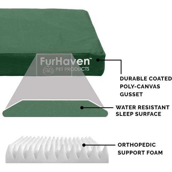 Furhaven Pet Ultra Plush Deluxe Egg-Crate Orthopedic Mat Dog Bed with Water-Resistant Base, Medium, Chocolate Furhaven Pet Ultra Plush Deluxe Egg-Crate Orthopedic Mat Dog Bed with Water-Resistant Base, Medium, Chocolate