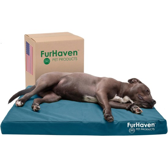 Furhaven Pet Ultra Plush Deluxe Egg-Crate Orthopedic Mat Dog Bed with Water-Resistant Base, Medium, Chocolate Furhaven Pet Ultra Plush Deluxe Egg-Crate Orthopedic Mat Dog Bed with Water-Resistant Base, Medium, Chocolate