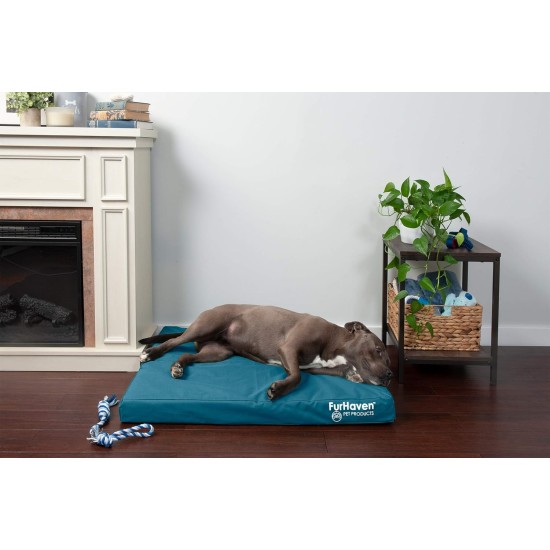 Furhaven Pet Ultra Plush Deluxe Egg-Crate Orthopedic Mat Dog Bed with Water-Resistant Base, Medium, Chocolate Furhaven Pet Ultra Plush Deluxe Egg-Crate Orthopedic Mat Dog Bed with Water-Resistant Base, Medium, Chocolate