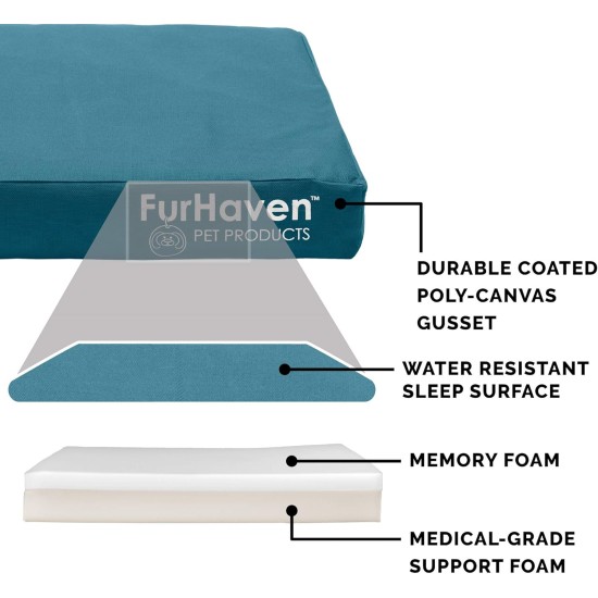 Furhaven Pet Ultra Plush Deluxe Egg-Crate Orthopedic Mat Dog Bed with Water-Resistant Base, Medium, Chocolate Furhaven Pet Ultra Plush Deluxe Egg-Crate Orthopedic Mat Dog Bed with Water-Resistant Base, Medium, Chocolate