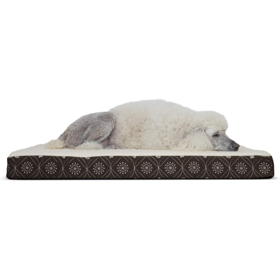 Furhaven Pet Ultra Plush Deluxe Egg-Crate Orthopedic Mat Dog Bed with Water-Resistant Base, Medium, Chocolate Furhaven Pet Ultra Plush Deluxe Egg-Crate Orthopedic Mat Dog Bed with Water-Resistant Base, Medium, Chocolate