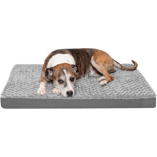 Furhaven Pet Ultra Plush Deluxe Egg-Crate Orthopedic Mat Dog Bed with Water-Resistant Base, Medium, Chocolate Furhaven Pet Ultra Plush Deluxe Egg-Crate Orthopedic Mat Dog Bed with Water-Resistant Base, Medium, Chocolate