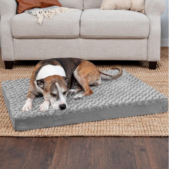 Furhaven Pet Ultra Plush Deluxe Egg-Crate Orthopedic Mat Dog Bed with Water-Resistant Base, Medium, Chocolate Furhaven Pet Ultra Plush Deluxe Egg-Crate Orthopedic Mat Dog Bed with Water-Resistant Base, Medium, Chocolate