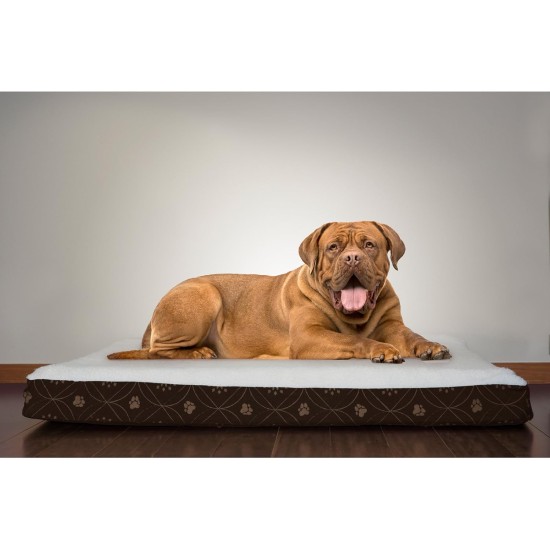 Furhaven Pet Ultra Plush Deluxe Egg-Crate Orthopedic Mat Dog Bed with Water-Resistant Base, Medium, Chocolate Furhaven Pet Ultra Plush Deluxe Egg-Crate Orthopedic Mat Dog Bed with Water-Resistant Base, Medium, Chocolate