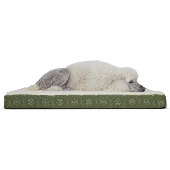 Furhaven Pet Ultra Plush Deluxe Egg-Crate Orthopedic Mat Dog Bed with Water-Resistant Base, Medium, Chocolate Furhaven Pet Ultra Plush Deluxe Egg-Crate Orthopedic Mat Dog Bed with Water-Resistant Base, Medium, Chocolate