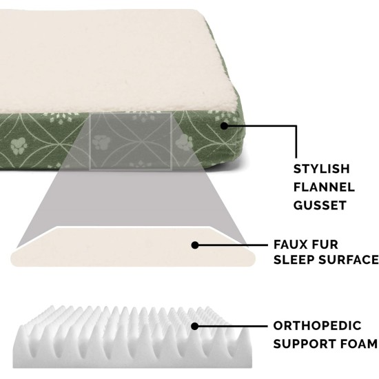 Furhaven Pet Ultra Plush Deluxe Egg-Crate Orthopedic Mat Dog Bed with Water-Resistant Base, Medium, Chocolate Furhaven Pet Ultra Plush Deluxe Egg-Crate Orthopedic Mat Dog Bed with Water-Resistant Base, Medium, Chocolate