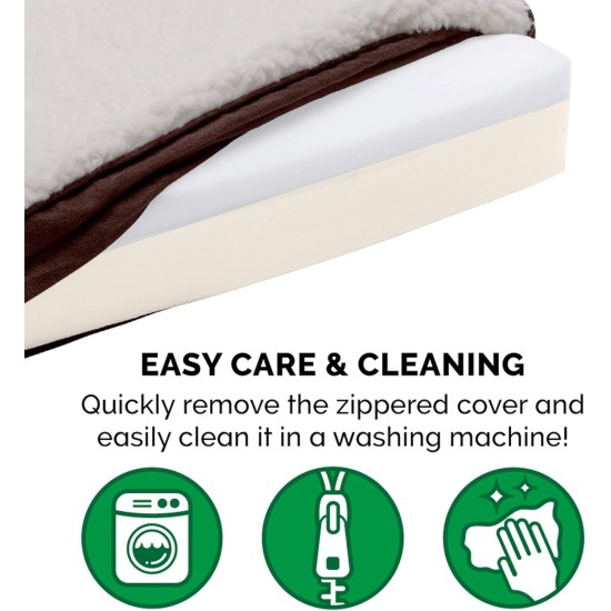 Furhaven Pet Ultra Plush Deluxe Egg-Crate Orthopedic Mat Dog Bed with Water-Resistant Base, Medium, Chocolate Furhaven Pet Ultra Plush Deluxe Egg-Crate Orthopedic Mat Dog Bed with Water-Resistant Base, Medium, Chocolate