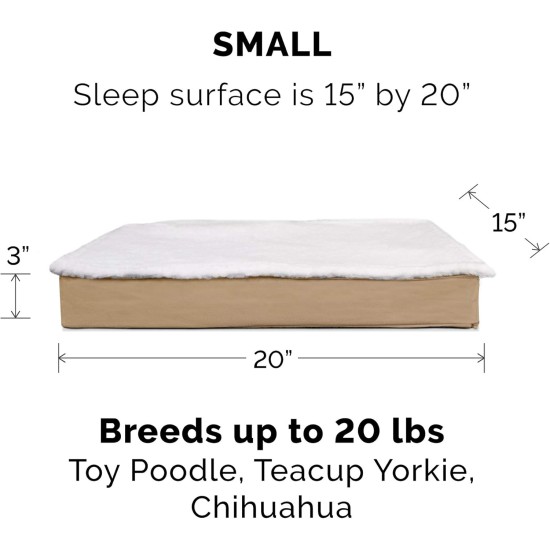 Furhaven Pet Ultra Plush Deluxe Egg-Crate Orthopedic Mat Dog Bed with Water-Resistant Base, Medium, Chocolate Furhaven Pet Ultra Plush Deluxe Egg-Crate Orthopedic Mat Dog Bed with Water-Resistant Base, Medium, Chocolate