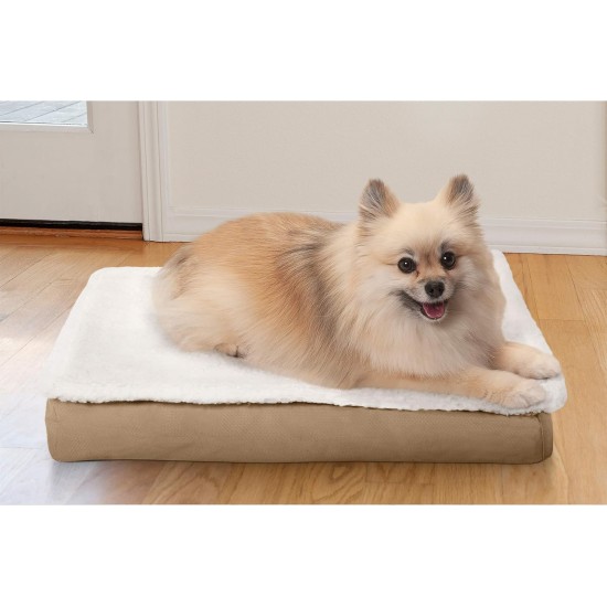 Furhaven Pet Ultra Plush Deluxe Egg-Crate Orthopedic Mat Dog Bed with Water-Resistant Base, Medium, Chocolate Furhaven Pet Ultra Plush Deluxe Egg-Crate Orthopedic Mat Dog Bed with Water-Resistant Base, Medium, Chocolate