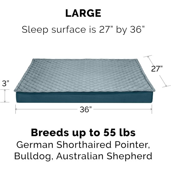 Furhaven Pet Ultra Plush Deluxe Egg-Crate Orthopedic Mat Dog Bed with Water-Resistant Base, Medium, Chocolate Furhaven Pet Ultra Plush Deluxe Egg-Crate Orthopedic Mat Dog Bed with Water-Resistant Base, Medium, Chocolate