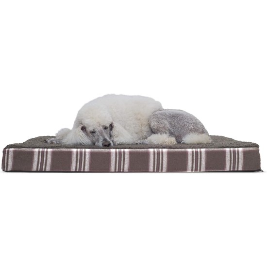 Furhaven Pet Ultra Plush Deluxe Egg-Crate Orthopedic Mat Dog Bed with Water-Resistant Base, Medium, Chocolate Furhaven Pet Ultra Plush Deluxe Egg-Crate Orthopedic Mat Dog Bed with Water-Resistant Base, Medium, Chocolate