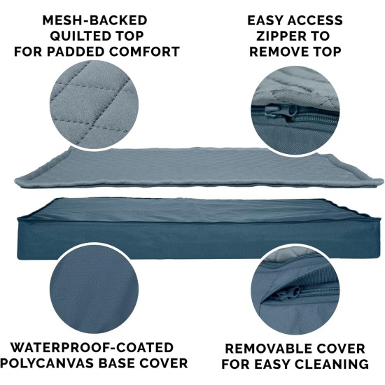 Furhaven Pet Ultra Plush Deluxe Egg-Crate Orthopedic Mat Dog Bed with Water-Resistant Base, Medium, Chocolate Furhaven Pet Ultra Plush Deluxe Egg-Crate Orthopedic Mat Dog Bed with Water-Resistant Base, Medium, Chocolate