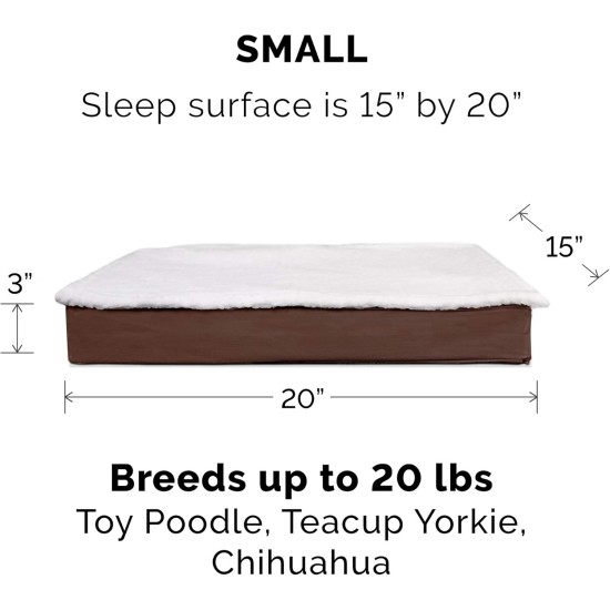 Furhaven Pet Ultra Plush Deluxe Egg-Crate Orthopedic Mat Dog Bed with Water-Resistant Base, Medium, Chocolate Furhaven Pet Ultra Plush Deluxe Egg-Crate Orthopedic Mat Dog Bed with Water-Resistant Base, Medium, Chocolate