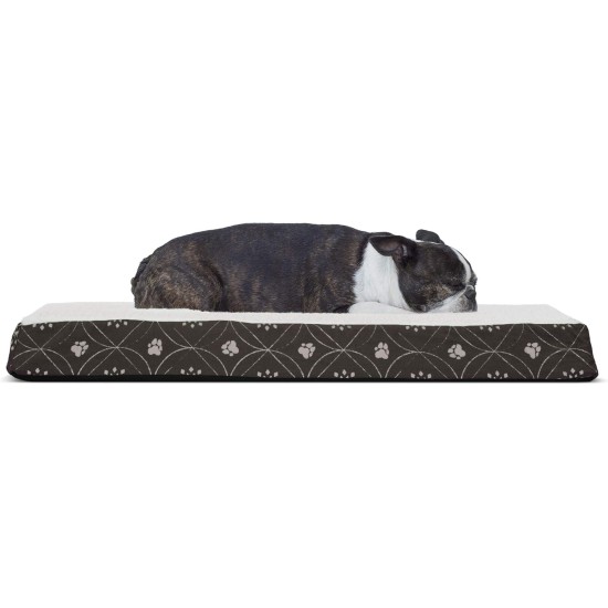 Furhaven Pet Ultra Plush Deluxe Egg-Crate Orthopedic Mat Dog Bed with Water-Resistant Base, Medium, Chocolate Furhaven Pet Ultra Plush Deluxe Egg-Crate Orthopedic Mat Dog Bed with Water-Resistant Base, Medium, Chocolate