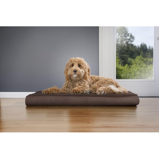 Furhaven Pet Ultra Plush Deluxe Egg-Crate Orthopedic Mat Dog Bed with Water-Resistant Base, Medium, Chocolate Furhaven Pet Ultra Plush Deluxe Egg-Crate Orthopedic Mat Dog Bed with Water-Resistant Base, Medium, Chocolate