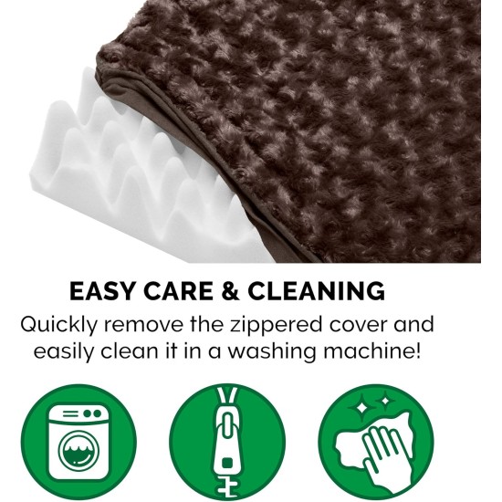 Furhaven Pet Ultra Plush Deluxe Egg-Crate Orthopedic Mat Dog Bed with Water-Resistant Base, Medium, Chocolate Furhaven Pet Ultra Plush Deluxe Egg-Crate Orthopedic Mat Dog Bed with Water-Resistant Base, Medium, Chocolate
