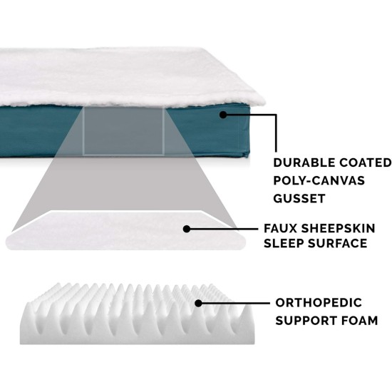 Furhaven Pet Ultra Plush Deluxe Egg-Crate Orthopedic Mat Dog Bed with Water-Resistant Base, Medium, Chocolate Furhaven Pet Ultra Plush Deluxe Egg-Crate Orthopedic Mat Dog Bed with Water-Resistant Base, Medium, Chocolate