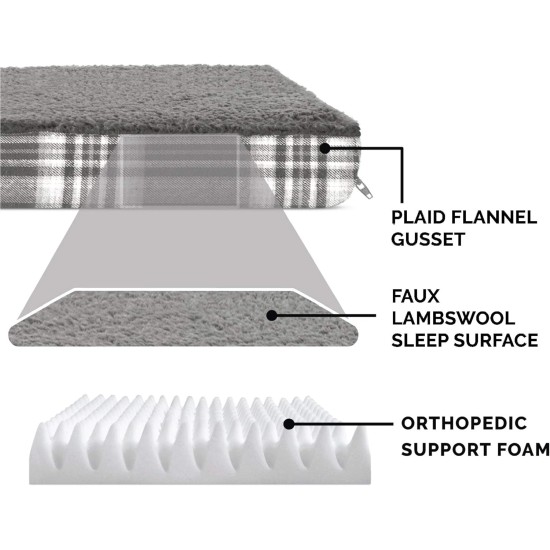 Furhaven Pet Ultra Plush Deluxe Egg-Crate Orthopedic Mat Dog Bed with Water-Resistant Base, Medium, Chocolate Furhaven Pet Ultra Plush Deluxe Egg-Crate Orthopedic Mat Dog Bed with Water-Resistant Base, Medium, Chocolate