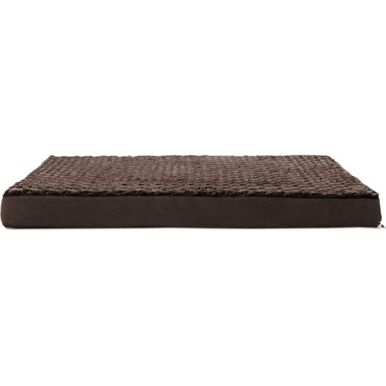 Furhaven Pet Ultra Plush Deluxe Egg-Crate Orthopedic Mat Dog Bed with Water-Resistant Base, Medium, Chocolate Furhaven Pet Ultra Plush Deluxe Egg-Crate Orthopedic Mat Dog Bed with Water-Resistant Base, Medium, Chocolate