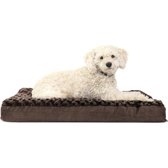 Furhaven Pet Ultra Plush Deluxe Egg-Crate Orthopedic Mat Dog Bed with Water-Resistant Base, Medium, Chocolate Furhaven Pet Ultra Plush Deluxe Egg-Crate Orthopedic Mat Dog Bed with Water-Resistant Base, Medium, Chocolate