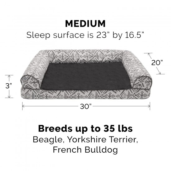 Furhaven Replacement Dog Bed Cover Plush Southwest Kilim Decor Sofa Style Machine Washable Boulder Grey Small Furhaven Replacement Dog Bed Cover Plush Southwest Kilim Decor Sofa Style Machine Washable Boulder Grey Small