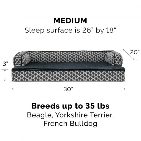 Furhaven Replacement Dog Bed Cover Plush Southwest Kilim Decor Sofa Style Machine Washable Boulder Grey Small Furhaven Replacement Dog Bed Cover Plush Southwest Kilim Decor Sofa Style Machine Washable Boulder Grey Small