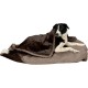 Furhaven Small Cat Bed Polycanvas Print Décor Foldable Pet Tent, Washable, Grey Terazzo, Small