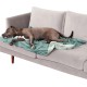 Furhaven Small Cat Bed Polycanvas Print Décor Foldable Pet Tent, Washable, Grey Terazzo, Small