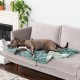 Furhaven Small Cat Bed Polycanvas Print Décor Foldable Pet Tent, Washable, Grey Terazzo, Small
