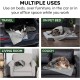Furhaven Small Cat Bed Polycanvas Print Décor Foldable Pet Tent, Washable, Grey Terazzo, Small