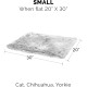 Furhaven Small Cat Bed Polycanvas Print Décor Foldable Pet Tent, Washable, Grey Terazzo, Small