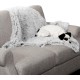 Furhaven Small Cat Bed Polycanvas Print Décor Foldable Pet Tent, Washable, Grey Terazzo, Small