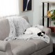 Furhaven Small Cat Bed Polycanvas Print Décor Foldable Pet Tent, Washable, Grey Terazzo, Small
