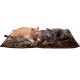 Furhaven Small Cat Bed Polycanvas Print Décor Foldable Pet Tent, Washable, Grey Terazzo, Small