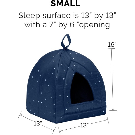 Furhaven Small Cat Bed Polycanvas Print Décor Foldable Pet Tent, Washable, Grey Terazzo, Small Furhaven Small Cat Bed Polycanvas Print Décor Foldable Pet Tent, Washable, Grey Terazzo, Small