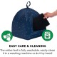 Furhaven Small Cat Bed Polycanvas Print Décor Foldable Pet Tent, Washable, Grey Terazzo, Small